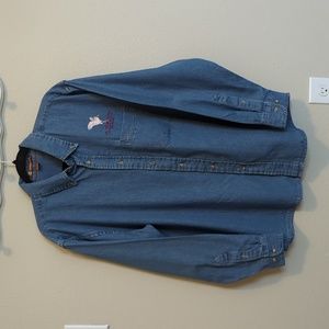 COPY - Harrington Long sleeve Denim Shirt